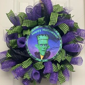 Frankenstein Halloween wreath